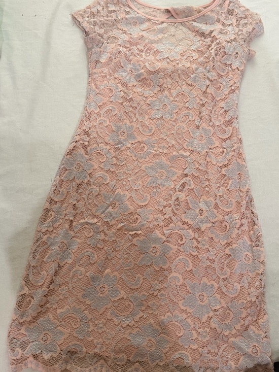 Almost Famous Dresses & Skirts - Almost Famous Blush Pink Floral Lace Dress